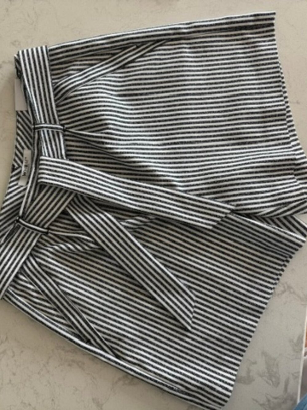 WHBM Tie Waist Striped Short - Picture 1 of 5